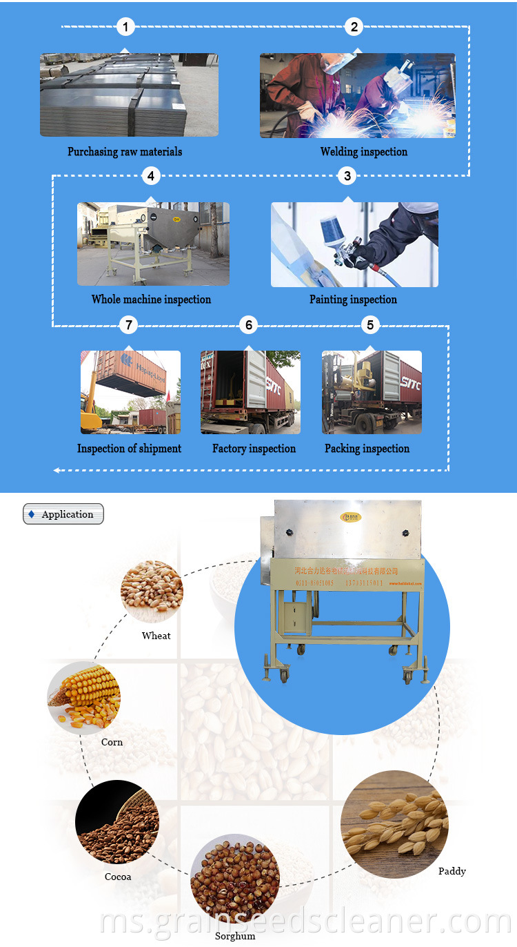 Sesame Bean Peanuts Gandum Gandum Pembersihan Magnetic Separator Machine